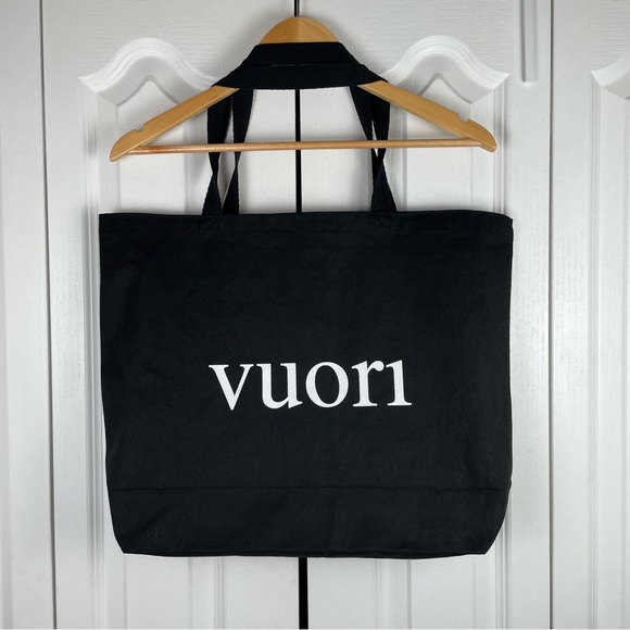 Vuori Handbags - Vuori The Rise The Shine Canvas Tote Bag Black & White 100% Cotton Market Eco